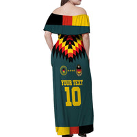 Custom Germany Football 2024 Go Champion Family Matching Off Shoulder Maxi Dress and Hawaiian Shirt Design 90s Style Away Color - Wonder Print Shop