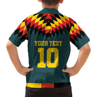 Custom Germany Football 2024 Go Champion Family Matching Off Shoulder Short Dress and Hawaiian Shirt Design 90s Style Away Color - Wonder Print Shop