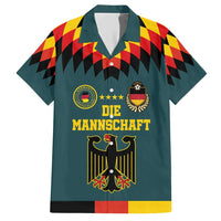 Custom Germany Football 2024 Go Champion Family Matching Short Sleeve Bodycon Dress and Hawaiian Shirt Design 90s Style Away Color - Wonder Print Shop