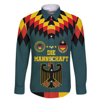 Custom Germany Football 2024 Go Champion Family Matching Short Sleeve Bodycon Dress and Hawaiian Shirt Design 90s Style Away Color - Wonder Print Shop