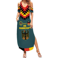 Custom Germany Football 2024 Go Champion Family Matching Summer Maxi Dress and Hawaiian Shirt Design 90s Style Away Color - Wonder Print Shop
