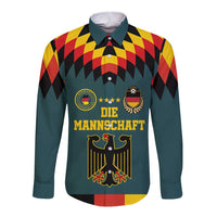 Custom Germany Football 2024 Go Champion Long Sleeve Button Shirt Design 90s Style Away Color - Wonder Print Shop