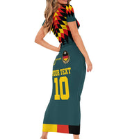 Custom Germany Football 2024 Go Champion Short Sleeve Bodycon Dress Design 90s Style Away Color - Wonder Print Shop