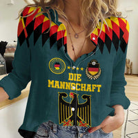 Custom Germany Football 2024 Go Champion Women Casual Shirt Design 90s Style Away Color - Wonder Print Shop