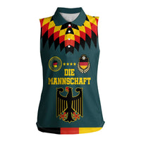 Custom Germany Football 2024 Go Champion Women Sleeveless Polo Shirt Design 90s Style Away Color - Wonder Print Shop