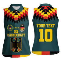 Custom Germany Football 2024 Go Champion Women Sleeveless Polo Shirt Design 90s Style Away Color - Wonder Print Shop