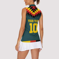 Custom Germany Football 2024 Go Champion Women Sleeveless Polo Shirt Design 90s Style Away Color - Wonder Print Shop