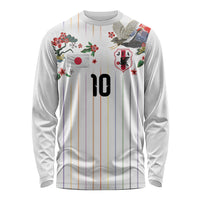 Japan Football Custom Long Sleeve Shirt Colors Beyond Horizon Sashiko Effect White Version