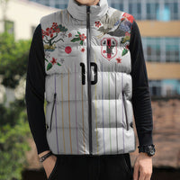 Japan Football Custom Sleeveless Puffer Jacket Colors Beyond Horizon Sashiko Effect White Version