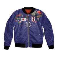 Japan Football Custom Bomber Jacket Japanese Culture with Sashiko Effect