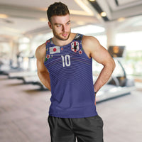 Japan Football Custom Men Tank Top Japanese Culture with Sashiko Effect