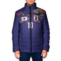 Japan Football Custom Padded Jacket Japanese Culture with Sashiko Effect
