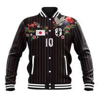 Japan Football Custom Baseball Jacket Colors Beyond Horizon Sashiko Effect Black Version