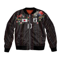 Japan Football Custom Bomber Jacket Colors Beyond Horizon Sashiko Effect Black Version