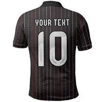 Japan Football Custom Polo Shirt Colors Beyond Horizon Sashiko Effect Black Version
