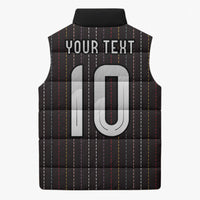 Japan Football Custom Sleeveless Puffer Jacket Colors Beyond Horizon Sashiko Effect Black Version
