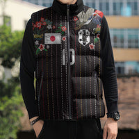 Japan Football Custom Sleeveless Puffer Jacket Colors Beyond Horizon Sashiko Effect Black Version
