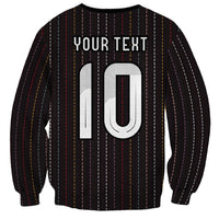 Japan Football Custom Sweatshirt Colors Beyond Horizon Sashiko Effect Black Version