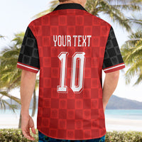 Austria Football Custom Hawaiian Shirt Bundesadler Red Checkerboard Eagle
