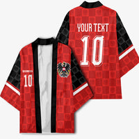 Austria Football Custom Kimono Bundesadler Red Checkerboard Eagle