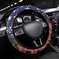 Italian American Heritage Month Steering Wheel Cover USA Eagle and The Colosseum with National Flag - Wonder Print Shop