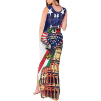 Italian American Heritage Month Tank Maxi Dress USA Eagle and The Colosseum with National Flag - Wonder Print Shop
