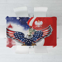Polish American Heritage Month Tablecloth USA Eagle and Poland Eagle with National Flag - Wonder Print Shop