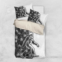 Funny Christmasquatch Camouflage of Snowflakes Bedding Set - Wonder Print Shop