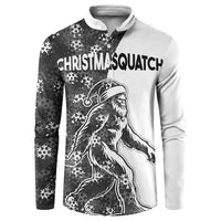 Funny Christmasquatch Camouflage of Snowflakes Button Sweatshirt - Wonder Print Shop