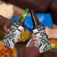 Funny Christmasquatch Camouflage of Snowflakes 4 in 1 Can Cooler Tumbler - Wonder Print Shop