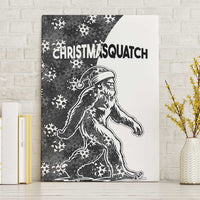 Funny Christmasquatch Camouflage of Snowflakes Canvas Wall Art - Wonder Print Shop