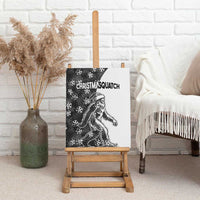 Funny Christmasquatch Camouflage of Snowflakes Canvas Wall Art - Wonder Print Shop