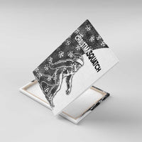 Funny Christmasquatch Camouflage of Snowflakes Canvas Wall Art - Wonder Print Shop