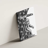 Funny Christmasquatch Camouflage of Snowflakes Canvas Wall Art - Wonder Print Shop