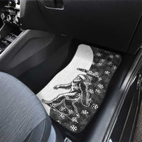 Funny Christmasquatch Camouflage of Snowflakes Car Mats - Wonder Print Shop