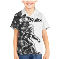 Funny Christmasquatch Camouflage of Snowflakes Family Matching Mermaid Dress and Hawaiian Shirt - Wonder Print Shop