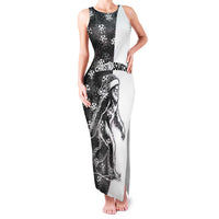 Funny Christmasquatch Camouflage of Snowflakes Family Matching Tank Maxi Dress and Hawaiian Shirt - Wonder Print Shop