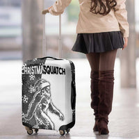 Funny Christmasquatch Camouflage of Snowflakes Luggage Cover - Wonder Print Shop