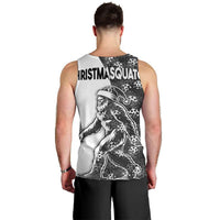 Funny Christmasquatch Camouflage of Snowflakes Men Tank Top - Wonder Print Shop