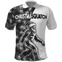 Funny Christmasquatch Camouflage of Snowflakes Polo Shirt - Wonder Print Shop