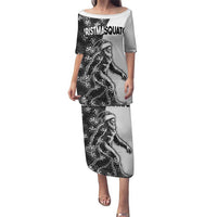 Funny Christmasquatch Camouflage of Snowflakes Puletasi - Wonder Print Shop