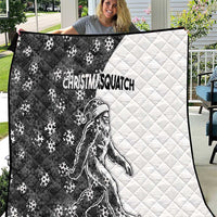 Funny Christmasquatch Camouflage of Snowflakes Quilt - Wonder Print Shop