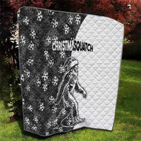 Funny Christmasquatch Camouflage of Snowflakes Quilt - Wonder Print Shop