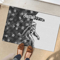 Funny Christmasquatch Camouflage of Snowflakes Rubber Doormat - Wonder Print Shop