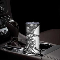 Funny Christmasquatch Camouflage of Snowflakes Skinny Tumbler - Wonder Print Shop