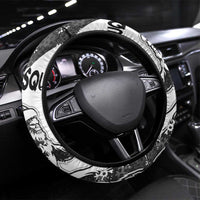 Funny Christmasquatch Camouflage of Snowflakes Steering Wheel Cover - Wonder Print Shop