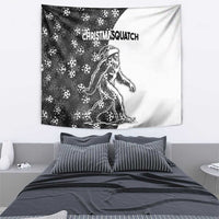 Funny Christmasquatch Camouflage of Snowflakes Tapestry - Wonder Print Shop