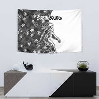 Funny Christmasquatch Camouflage of Snowflakes Tapestry - Wonder Print Shop
