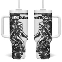 Funny Christmasquatch Camouflage of Snowflakes Tumbler With Handle - Wonder Print Shop