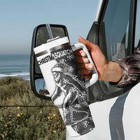 Funny Christmasquatch Camouflage of Snowflakes Tumbler With Handle - Wonder Print Shop
